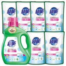 88VIP:超能 洗衣液 2kg×1瓶+500g×6袋