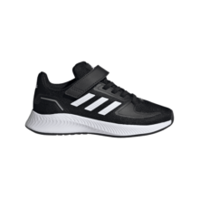 adidas RUNFALCON 2.0魔术贴运动鞋男女儿童阿迪达斯轻运动 黑/白 33(200mm)