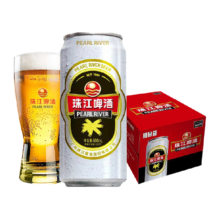 88VIP、需福袋：珠江啤酒 4.3度经典老珠江黄啤酒 500ml*12罐 整箱装
