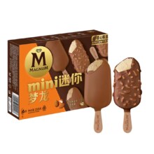 需入会/首购: 梦龙和路雪 迷你梦龙 巴旦木坚果+卡布基诺口味冰淇淋 43g*3支+42g*3支（赠好奇心钻拉拉裤L4片）
