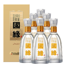 今世缘国缘淡雅 白酒 42度 500ml*6瓶 整箱装