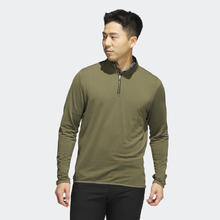 adidas 阿迪达斯 男装秋季半开拉链高尔夫运动套头衫IB1978 岩层橄榄绿 A/S