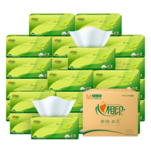 心相印抽纸纸巾大号茶语丝享M码PLUS码母婴可用150抽24包餐巾纸抽纸整箱 3层超厚加大码24包整箱