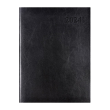 欧利文Z系列2024年日程本记事本时间管理笔记本子日历计划本 A4 黑色