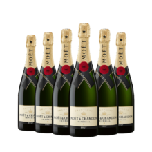 酩悦（Moet&Chandon）经典香槟 起泡气泡葡萄酒 750ml*6 整箱装 法国香槟 原装进口洋酒