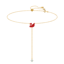 施华洛世奇（SWAROVSKI）【生日礼物】 施华洛世奇 LIFELONG BOW 项链女 浪漫妩媚 红色天鹅项链5527408
