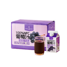 京东百亿补贴：One's Member 1号会员店 100%葡萄汁 NFC果汁 468ml*6盒 整箱