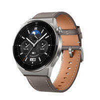 HUAWEI 华为 WATCH GT3 PRO 智能手表 46mm 灰色真皮表带