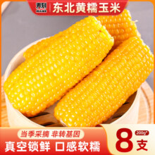12日10点、限2000件、聚划算百亿补贴：东北黏糯玉米棒8支真空包装黄苞米现摘 新货新鲜甜玉米粒粘非即食