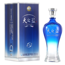 洋河 蓝色经典 天之蓝 浓香型高度白酒 52度 375ml 单瓶装 口感绵柔