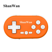 SHANWAN迷你小手柄小巧轻薄随身携带蓝牙无线安卓手机电脑全轻触按键模拟器手游纪念版街机原生抖音背单词 活力橙（手机电脑版）
