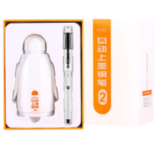 优尚（OASO）钢笔小学生（返回舱+可擦蓝墨水+钢笔0.38mm）自动吸墨硬笔书法钢笔文具礼盒