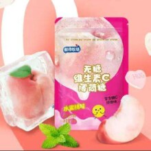 都市牧场 新奇无糖薄荷糖 水蜜桃味 16g 1袋  *8件