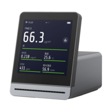青萍空气检测仪 黑色 家用监测室内空气质量雾霾表温湿度CO2 TVOC PM2.5检测仪 京东小家智能生态产品