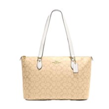 【自营】COACH/蔻驰女士GALLERY拉链老花托特包单肩包妈妈包CH504