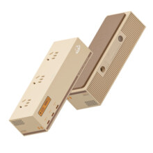 魅族（MEIZU）PANDAER 120W 笔记本电脑手机桌面超级充电站PRO插座插线板 氮化镓多口 复古色（PTC04）