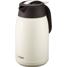 虎牌（TIGER）大容量双层不锈钢  珍珠白色1.6L 真空轻便家用热水瓶 PWM-B160CA