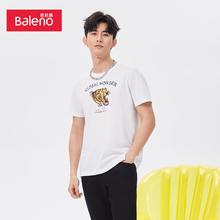 百亿补贴：Baleno 班尼路 动物字母印花TEE恤男M码