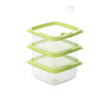 茶花（CHAHUA）保鲜盒塑料长方形便当盒水果盒饭盒菜学生餐盒密封盒收纳盒 780ML+830ML随机颜色2组6个装