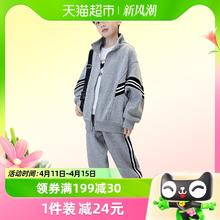 男童春装套装2023新款洋气炸街中大童春秋款儿童运动衣服帅气时髦