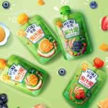 88VIP会员：Heinz 亨氏 婴儿水果泥无添加辅食儿童零食混合口味120g*5袋 1件装