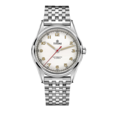 梅花（Titoni）瑞士手表 传承系列 自动机械钢带男士腕表 39mm 83019-S-639 礼物