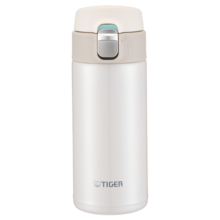 虎牌（TIGER）不锈钢轻量便携弹盖保温水杯MMJ-A36C-WM奶油雪糕360ml