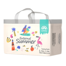 Enternal Summer【店铺优选】盛夏光年夏日么么茶拉拉裤婴儿成长裤超薄透气加大码 拉拉裤L码32片