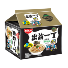 出前一丁日清 进口方便面 黑蒜油猪骨汤味100g*5袋 方便面泡面速食煮面
