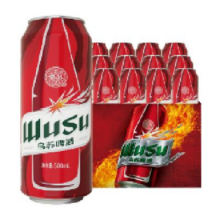 PLUS会员、需首购：乌苏啤酒（wusu）大红乌苏烈性国产啤酒整箱 产地随机 包装随机 500ml*18罐 整箱装