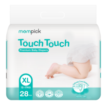 兔头妈妈纸尿裤touch系列XL28片(12-17kg)柔薄透气瞬吸干爽