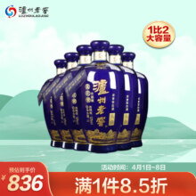 Plus会员:泸州老窖蓝花瓷 头曲 52度 1000ml *6瓶整箱浓香型