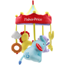 费雪(Fisher-Price)安抚床铃 婴儿床挂件新生儿八音盒摇篮曲安抚幼儿童狮子小象F1027生日礼物礼品送宝宝