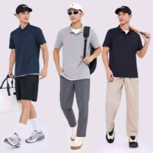 plus会员:京东京造【100系列云感速干】运动短袖Polo衫 米灰S*2件
