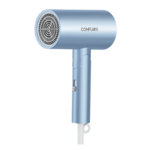 康夫（CONFU）电吹风机家用大功率大风力小巧可折叠理发店吹风筒1800W KF-3140蓝负离子款