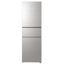 海尔（Haier）255升双变频一级能效三开门家用冰箱 智能家电干湿分储彩晶玻璃面板风冷无霜 净味冰箱 母乳保鲜智能控温冰箱
