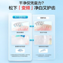 松下（panasonic）电动牙刷 成人声波震动电动牙刷 变频电动牙刷 低噪5频模式 情侣款小瓷刷 送礼物 EW-DC01-K（黑色）