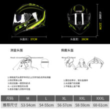 坦克（Tanked Racing）T127摩托车头盔全盔双镜片防雾电动车安全帽四季亚黑66公路XXXL码