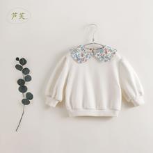 百亿补贴：女童彼得潘领印花纯棉卫衣儿童上衣春秋款230282