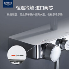 高仪（GROHE）德国进口恒温花洒套装 260MM智能顶喷 按键置物台淋浴26608000