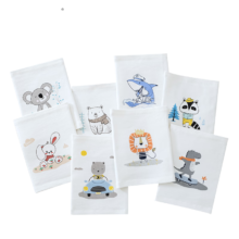 布比（Boo Bee）肚围婴儿夏季薄款 狐狸+鲨鱼+小熊+恐龙【4条装】 18*16cm