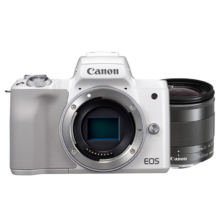 PLUS会员: 佳能（Canon）EOS M50 Mark II M50二代单机身+EF-M 11-22mm F4-5.6 IS STM镜头微单数码相机  64G套装