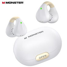 MONSTER 魔声 Open Ear101 蓝牙耳机骨传导概念开放式耳夹无线不入耳 白色