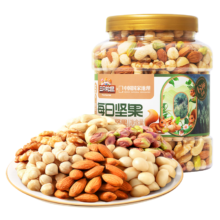 plus会员立减:京东百亿补贴:三只松鼠罐装每日坚果纯坚果1.1KG/罐 核桃腰果休闲零食年货送礼礼物量贩