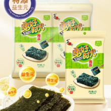 plus会员：美好时光 岩烧海苔 袋装儿童零食即食紫菜拌饭小包装节日婚庆伴手礼 【益生元岩烧海苔】 2g *8袋