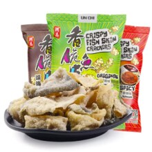 香港特产，润志 矶烧鱼皮110g*3包