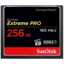 闪迪（SanDisk）256GB CF（CompactFlash）高级单反相机存储卡 UDMA7 4K至尊超极速版 读速160MB/s