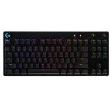 罗技（G）G PRO 游戏机械键盘 有线键盘 87键紧凑设计 RGB多彩炫光 GPRO机械键盘 C轴 类青轴