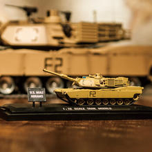 中精质造 M1A2主战坦克 全合金车身+炮台可左右360°+上下转动+礼盒包装