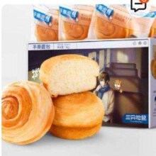 PLuS会员、掉落券、需首购:三只松鼠手撕面包 量贩装1000g/箱